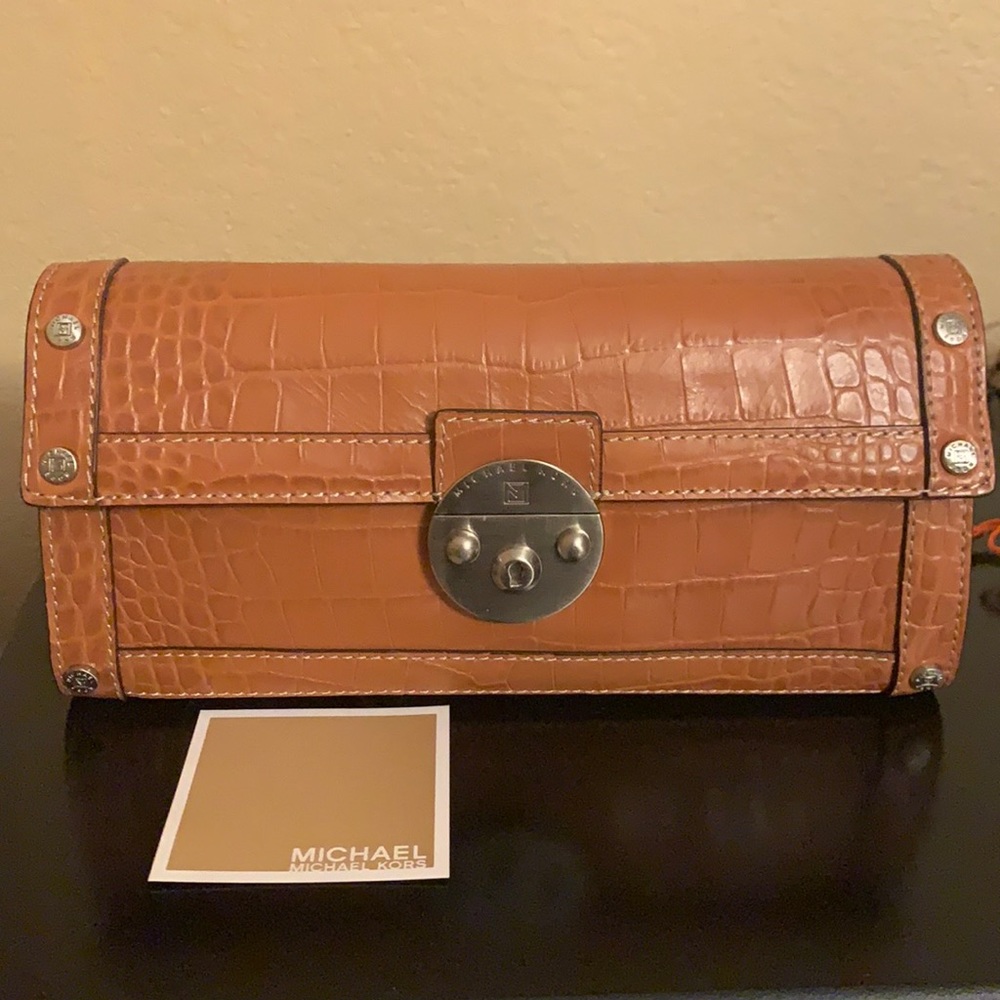 MICHAEL Michael Kors Crocodile Embossed Leather Bag